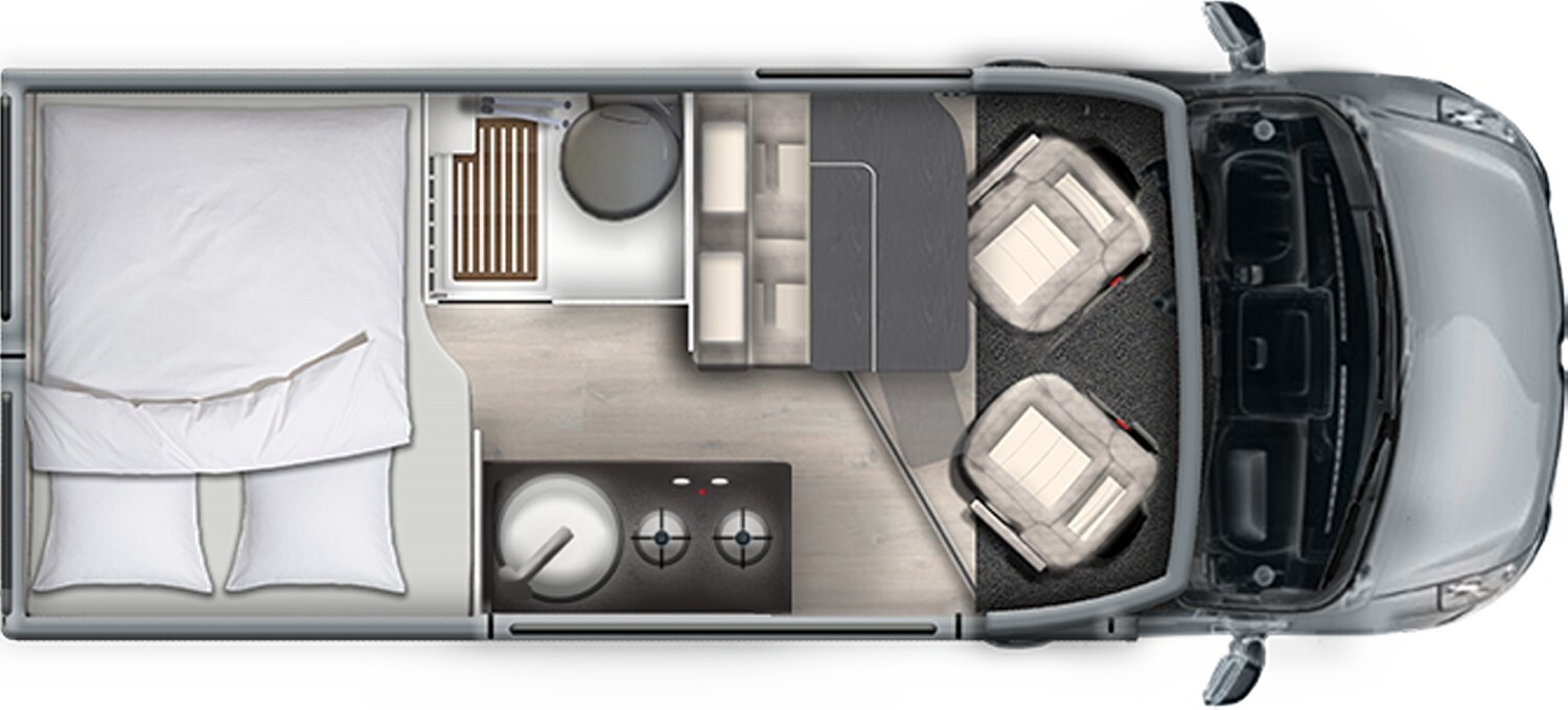 Grundriss Ahorn Van 550 Lithiumbatterie+Automatik+Dieselheizung