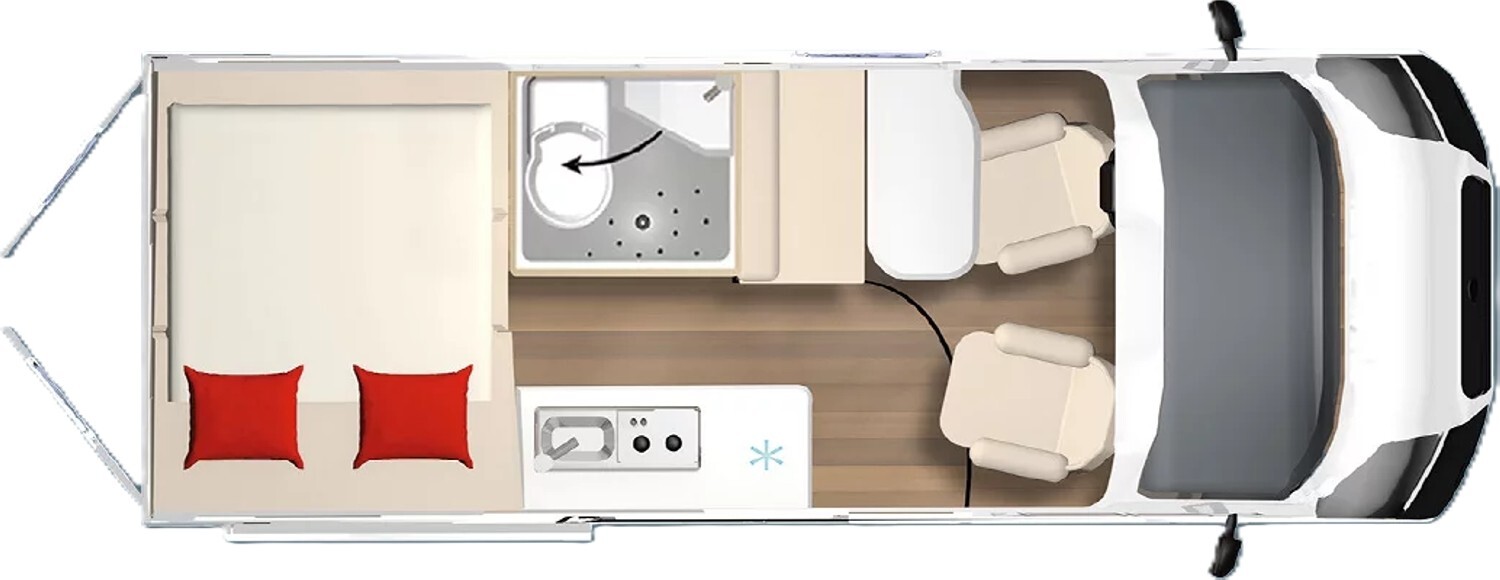 Grundriss Bürstner B66 C 600 66-Jahre-Jubiläumsmodell !