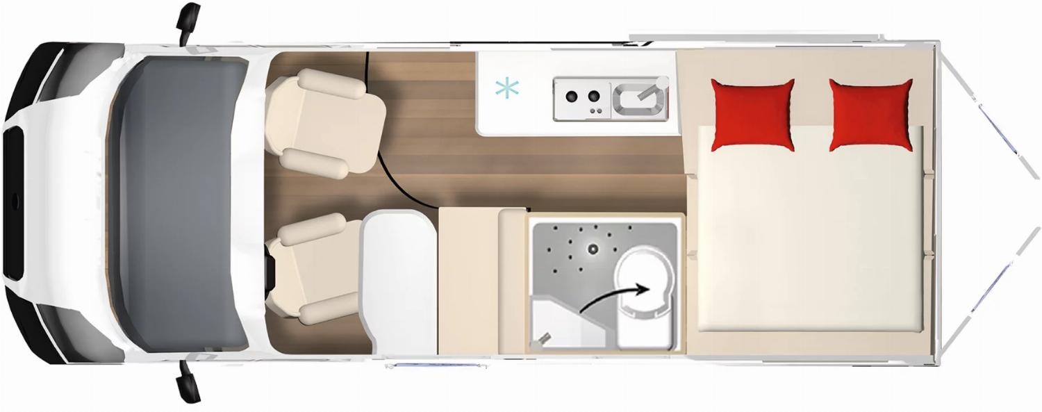 Grundriss Bürstner B66 C 600 66-Jahre-Jubiläumsmodell !