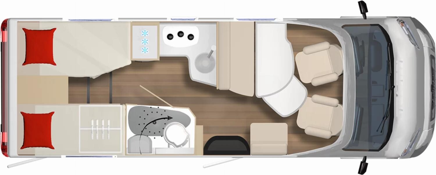 Grundriss Bürstner B66 TD Lyseo 690 66-Jahre-Jubiläumsmodell !