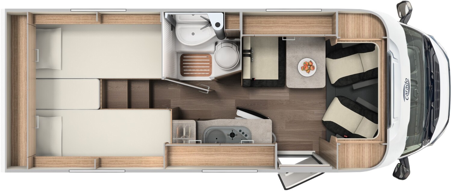 Grundriss Carado Europa V 337 Hubstützen+Solar+Lithium+SAT+TV