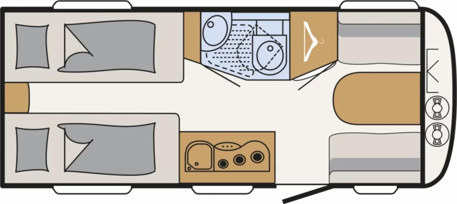 Grundriss Dethleffs c-joy Active 460 LE Active-Paket