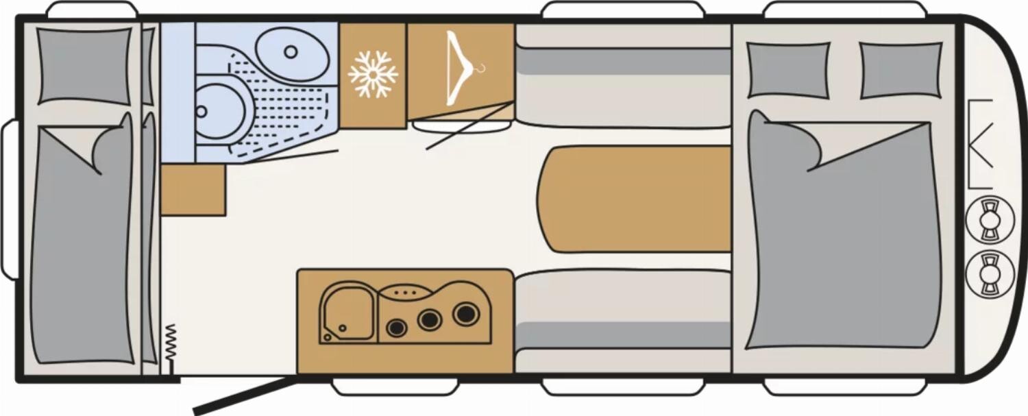 Grundriss Dethleffs c-joy Active 480 QLK Verfügbar ab November 2026