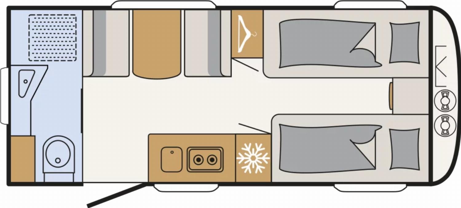 Grundriss Dethleffs Nomad 490 EST ATC+Duo-Control+Bugfenster+1800g