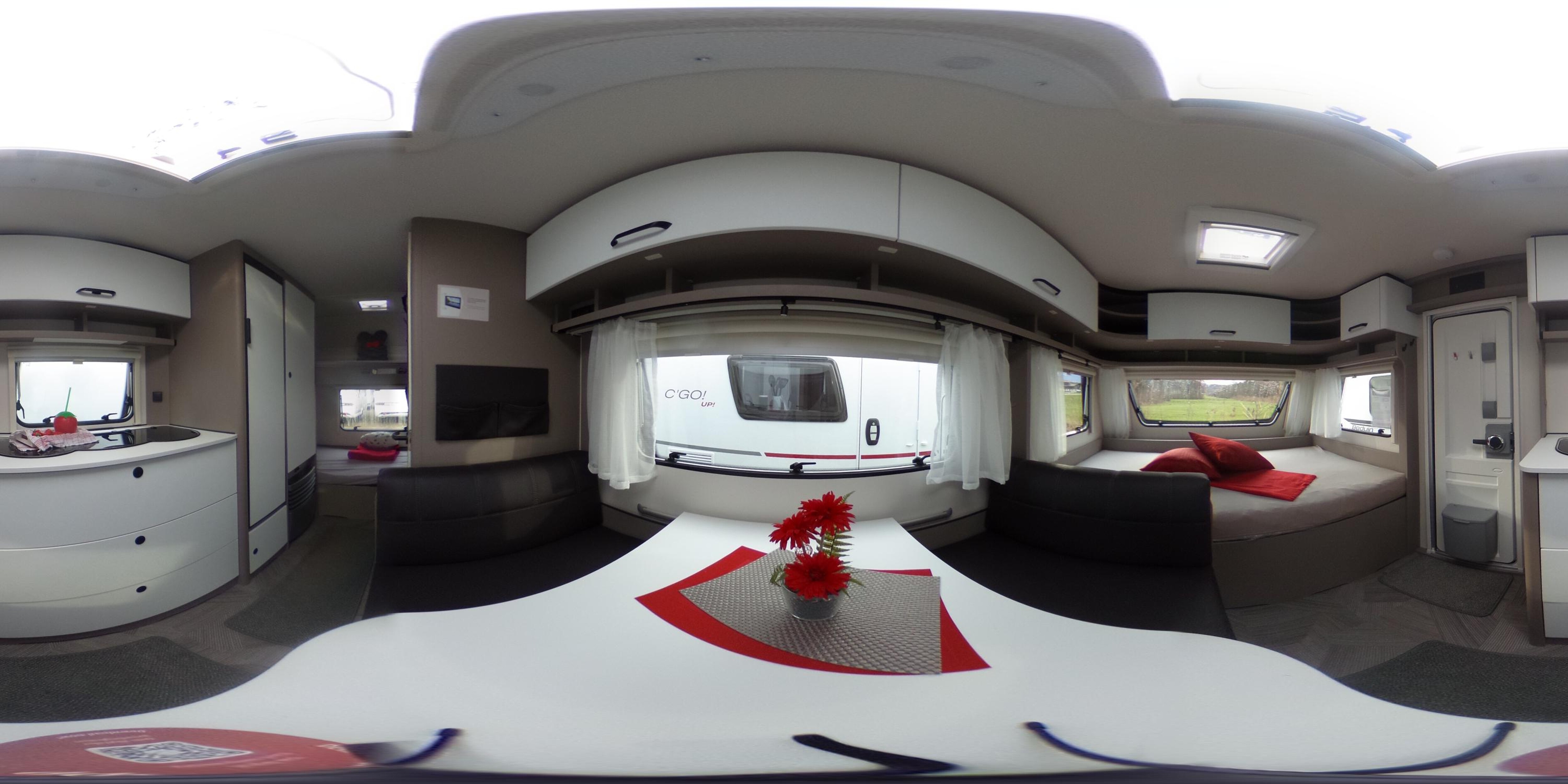 360° Ansicht Dethleffs c-go Active 495 QSK Safety-Paket + Bugfenster