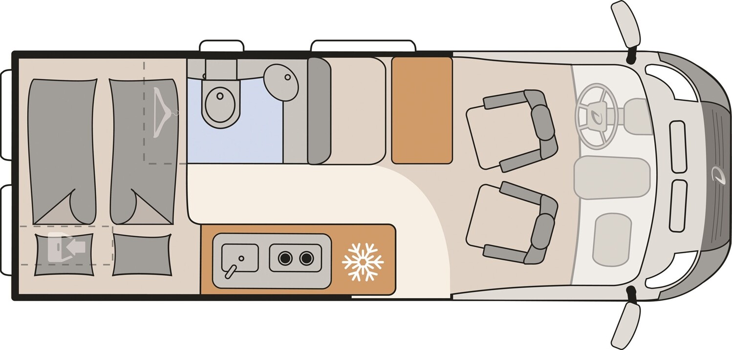 Grundriss Dethleffs Globetrail 600 9G-Automatik, AHK, Navi+RFK, TV