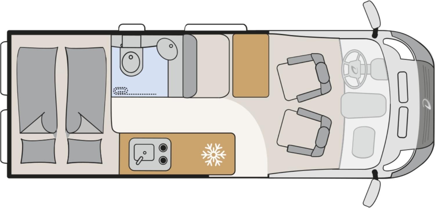 Grundriss Dethleffs Globetrail 600 DK Fiat Automatik, Chassis-Paket