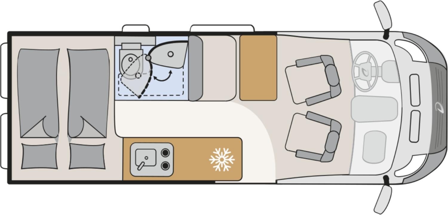 Grundriss Dethleffs Globetrail 600 DS Verfügbar ab November 2026