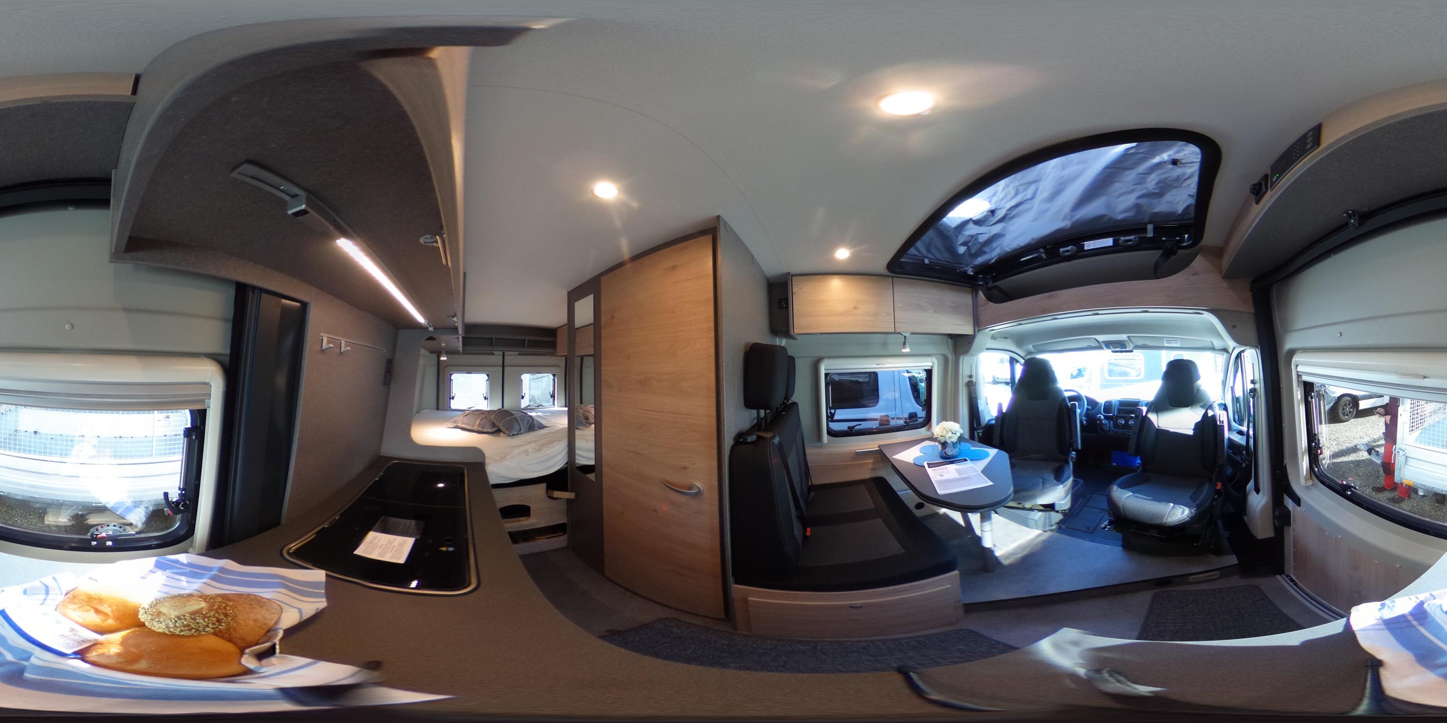 360° Ansicht Dethleffs Globetrail Active 600 DS mit Schlafdach