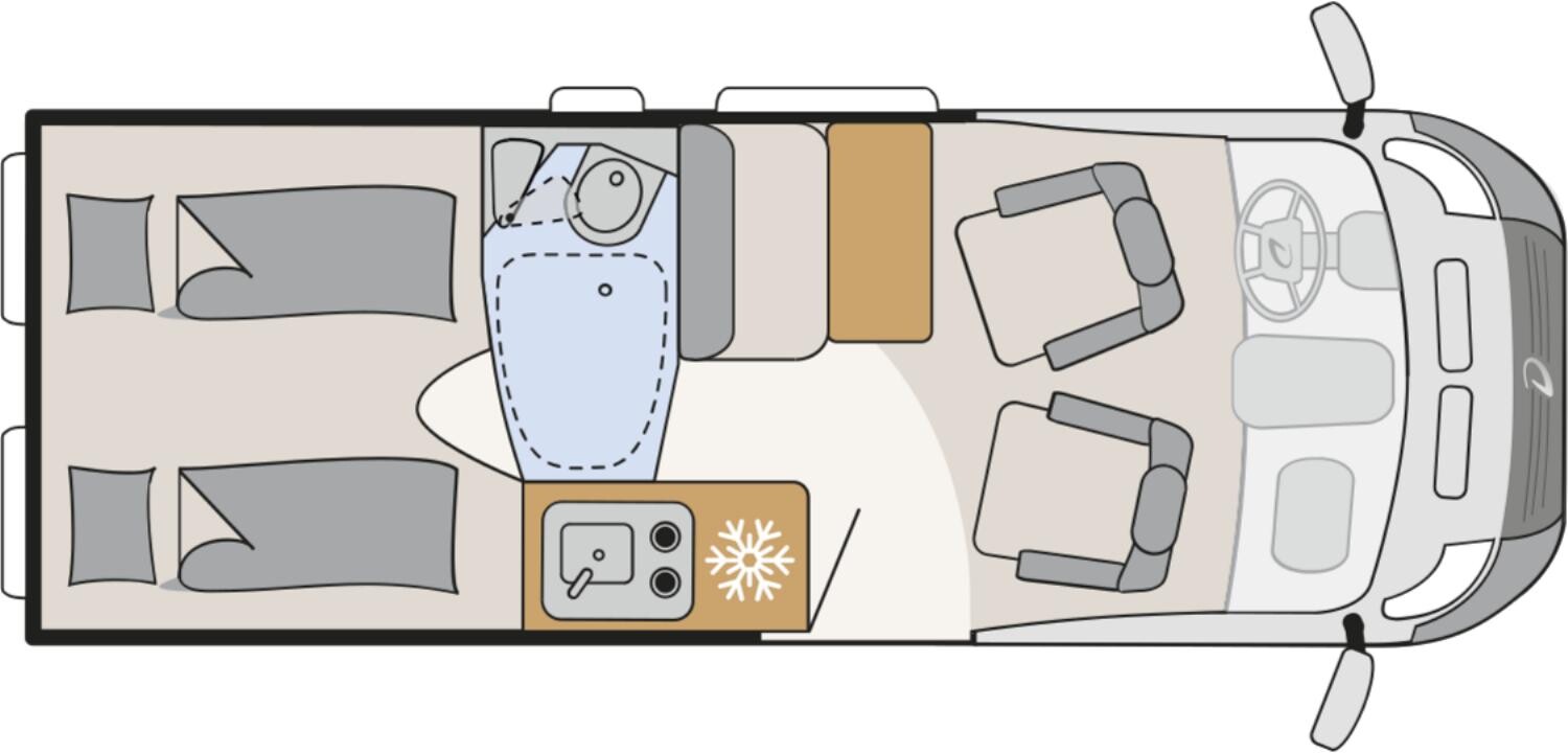 Grundriss Dethleffs Globetrail 600 ER Fiat Combi6DE, Digital-Paket