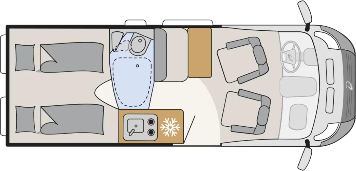 Grundriss Dethleffs Globetrail 600 ER Fiat Verfügbar ab November 2026