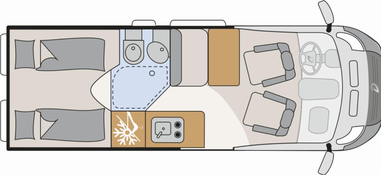 Grundriss Dethleffs Globetrail 640 ER Fiat Automatik, Chassis-Paket