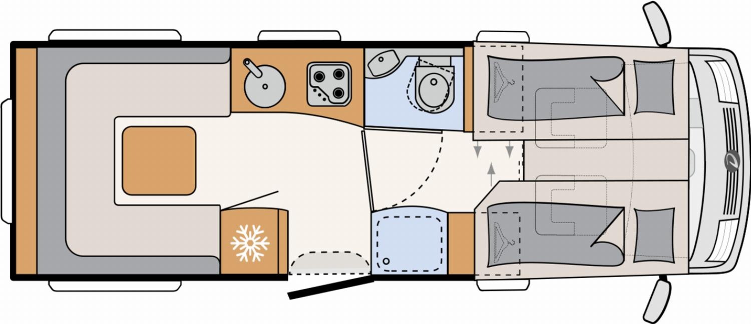 Grundriss Dethleffs Alpa I 6820-2 Brandneues 2026er Modell !!!