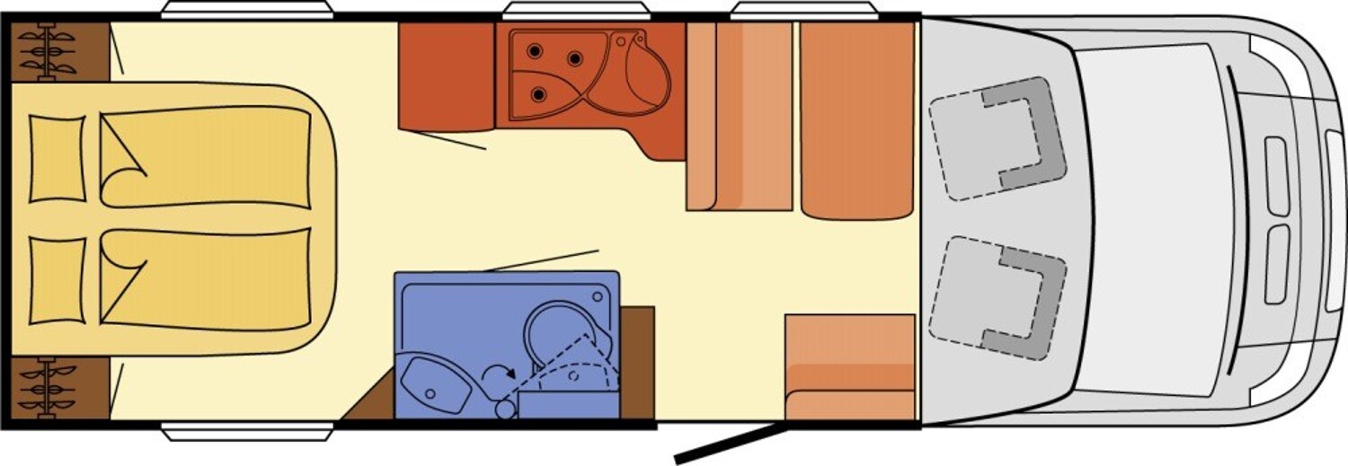 Grundriss Dethleffs Magic Edition  T 1 DBM