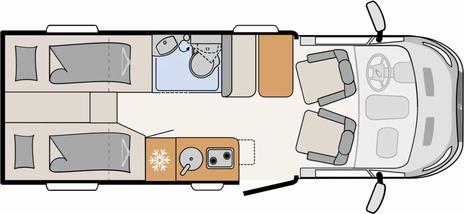 Grundriss Dethleffs Globebus Go T 45