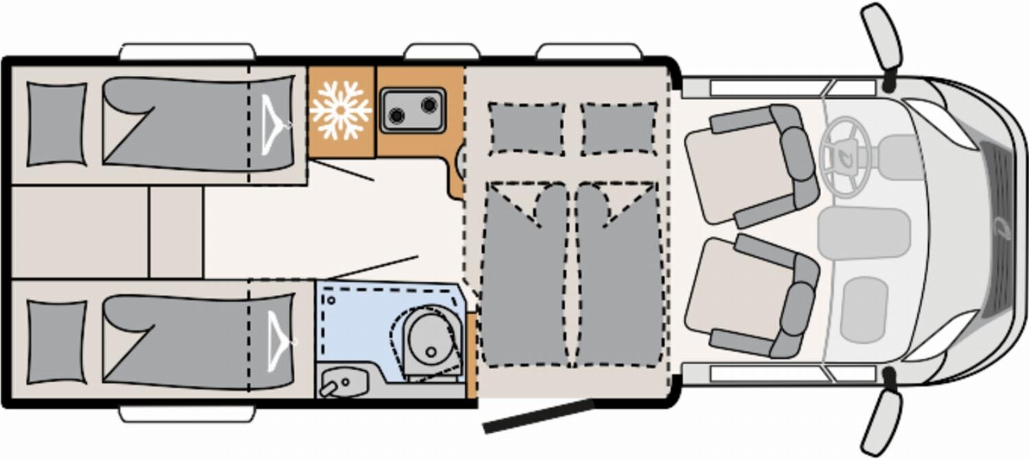 Grundriss Dethleffs Just Camp T 6812 EB