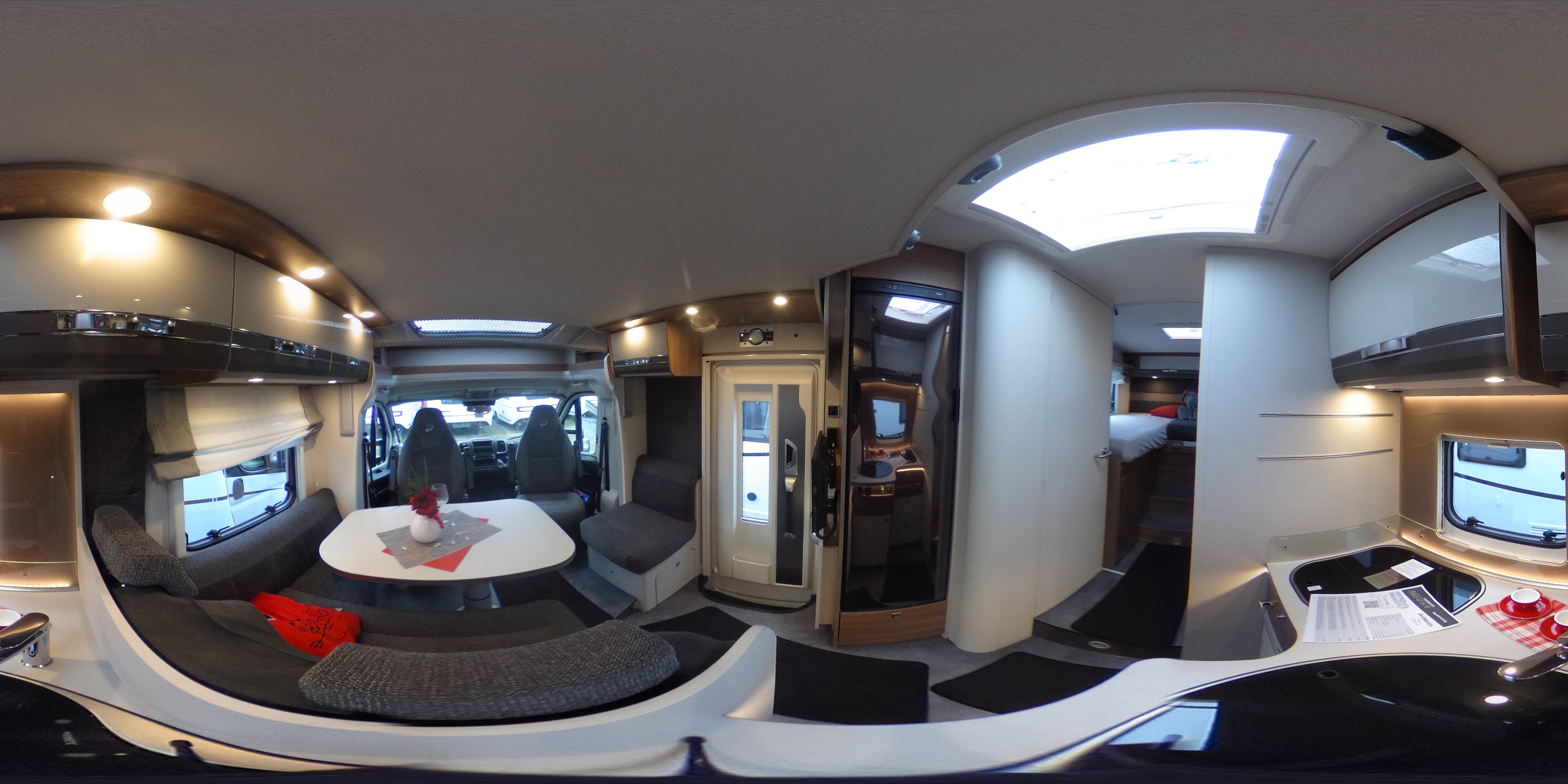360° Ansicht Dethleffs Trend T 7057 EB Navi+RFK, SAT+TV, Hubbett