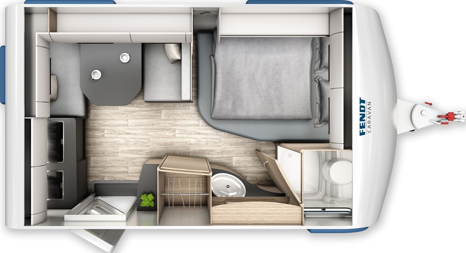 Grundriss Fendt Apero Activ 390 FH 45L Tank, TV-Halter, 1700Kg