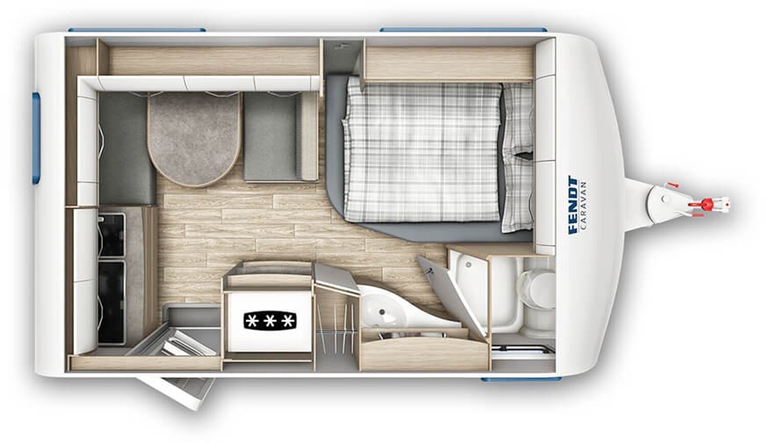 Grundriss Fendt Bianco Activ 390 FHS Markise, Mover, TV-Halter