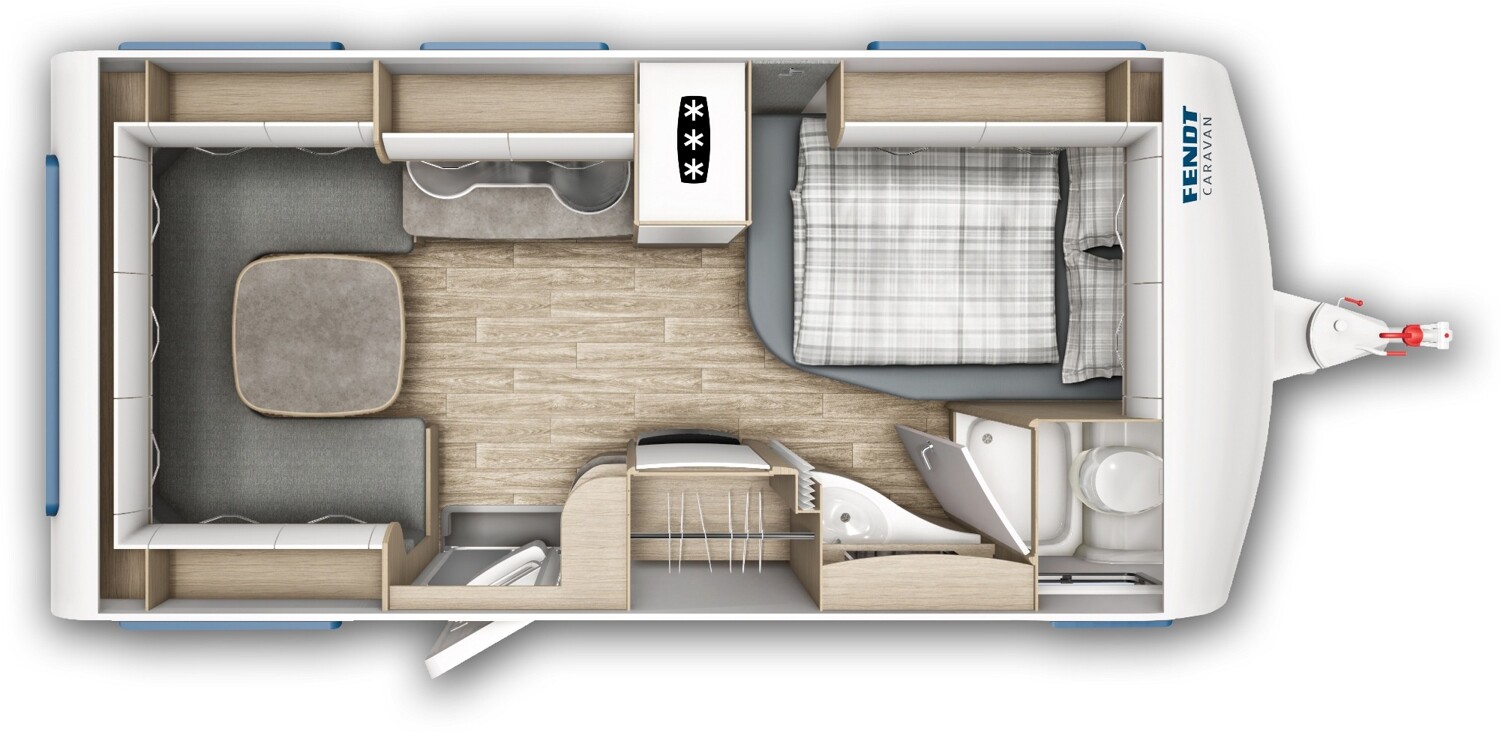 Grundriss Fendt Bianco Selection 465 SFB Klima, Vorzelt, Markise