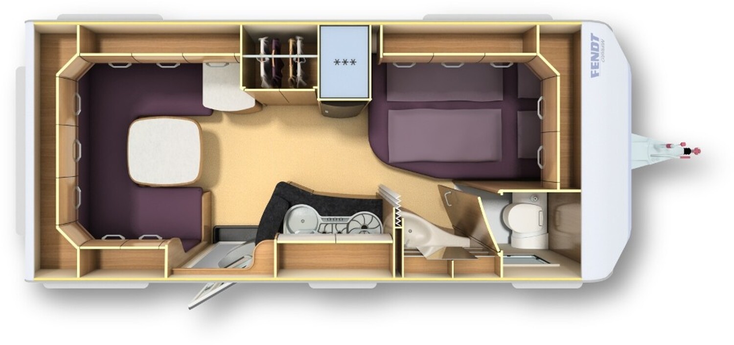 Grundriss Fendt Tendenza 495 SF Mover, Klima, ATC, SAT+TV, Markise