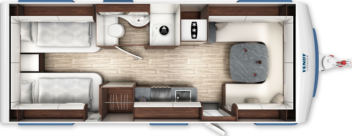 Grundriss Fendt Diamant 650 GDW 2,8T-Achse + Thermoblack Fenster