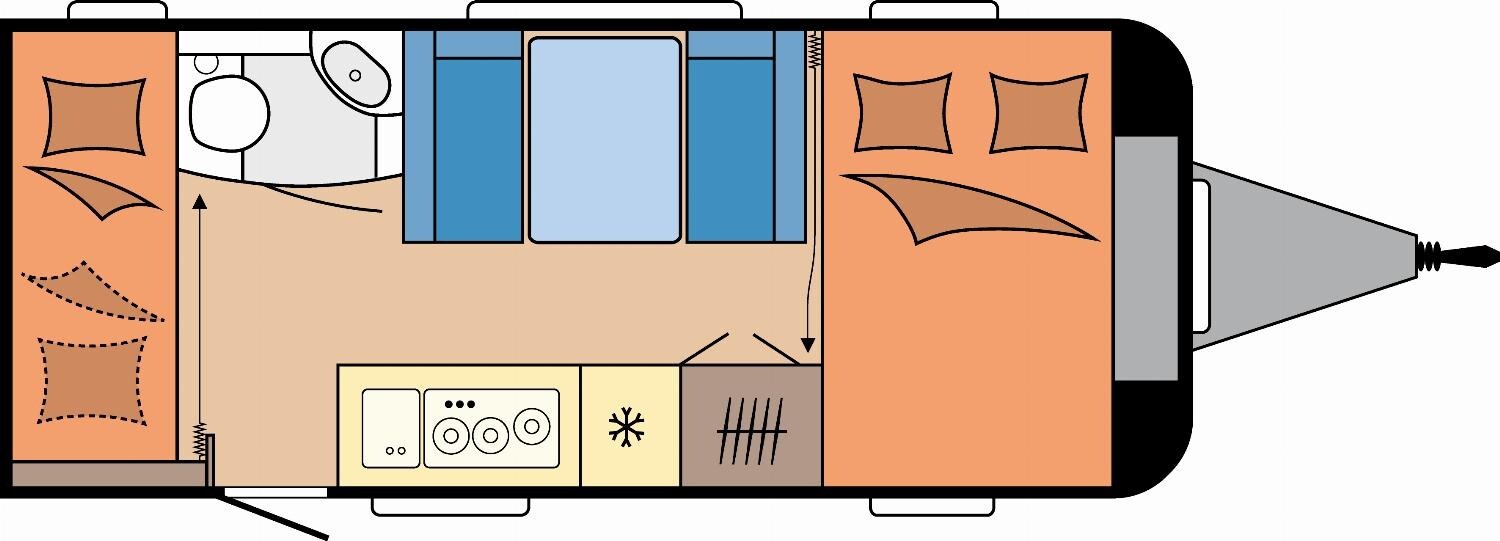 Grundriss Hobby De Luxe 490 KMF