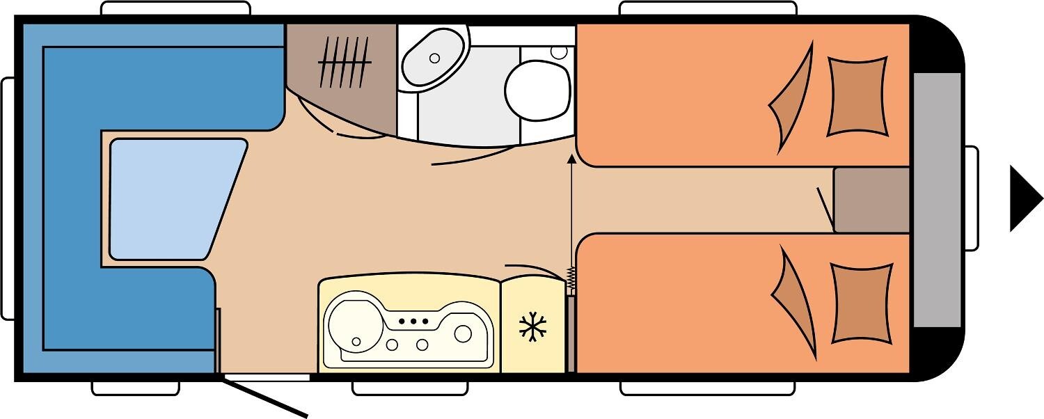 Grundriss Hobby De Luxe Edition 495 UL Mover, Markise, MaxxFan