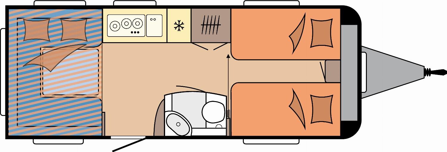 Grundriss Hobby De Luxe 515 UHL Allgäu-Edition