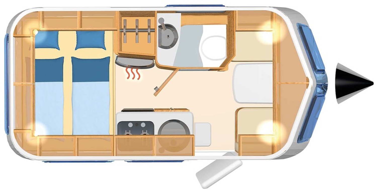 Grundriss Hymer Eriba Touring Triton 430 Touring Silver Edition