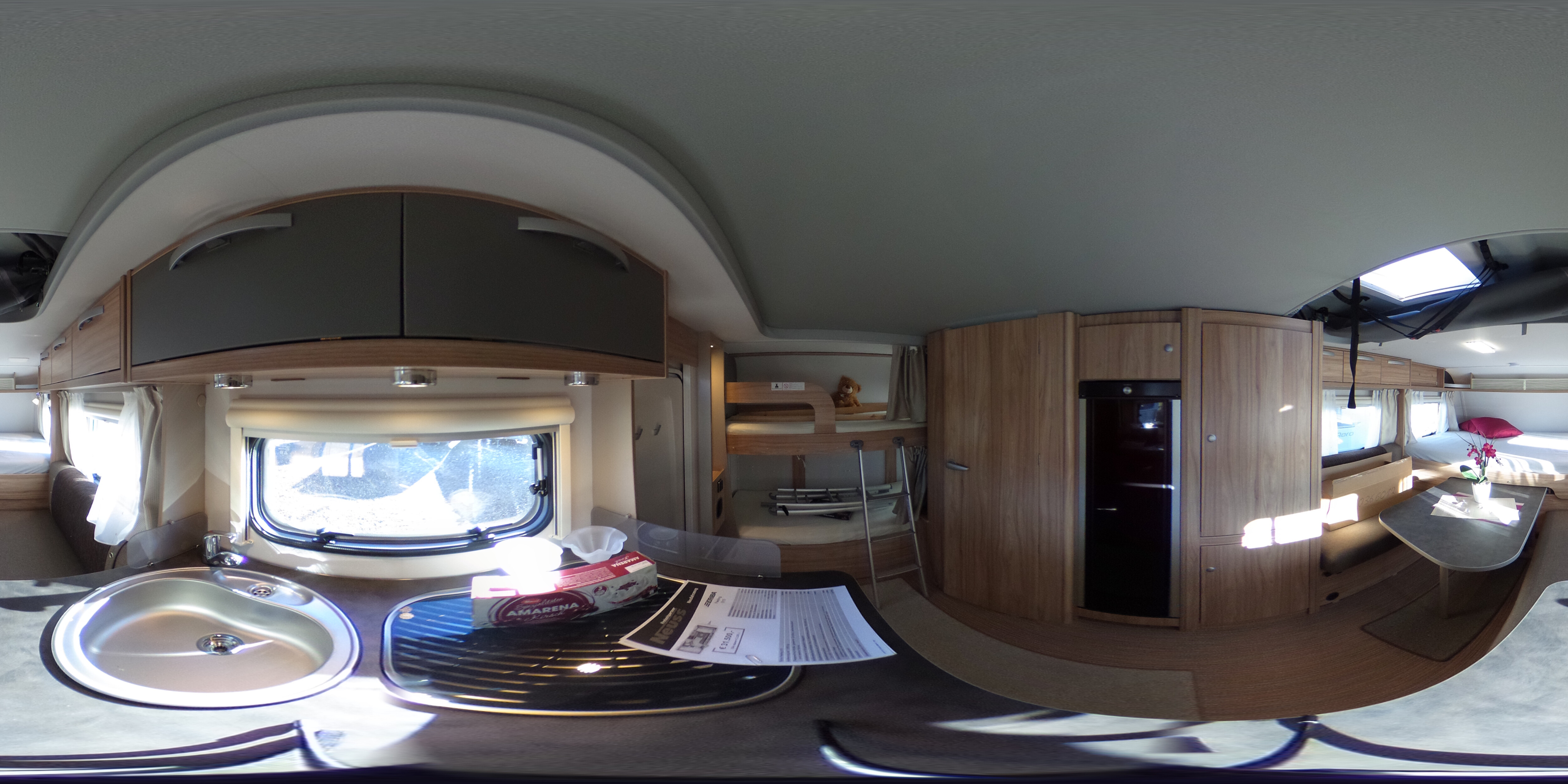 360° Ansicht Hymer Eriba Feeling 515 Combi4, Auflastung, Schlafdach