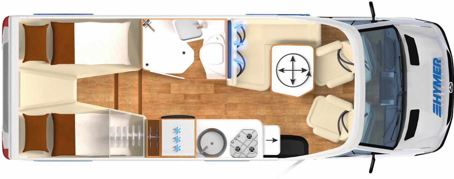 Grundriss Hymer ML-T 580 Backofen+2.TV+Autarkiepkt-XL+Winterpkt