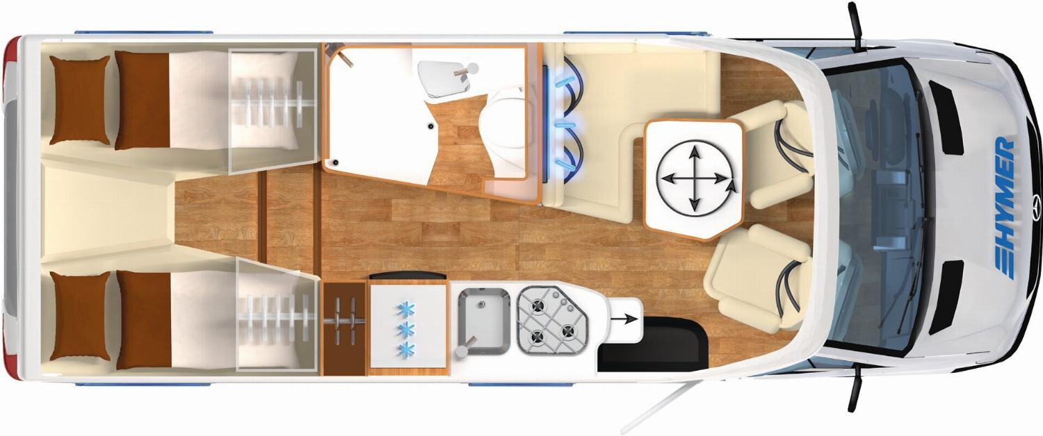 Grundriss Hymer B-Klasse MC T BlackLine 580 Verfügbar ab November 2026