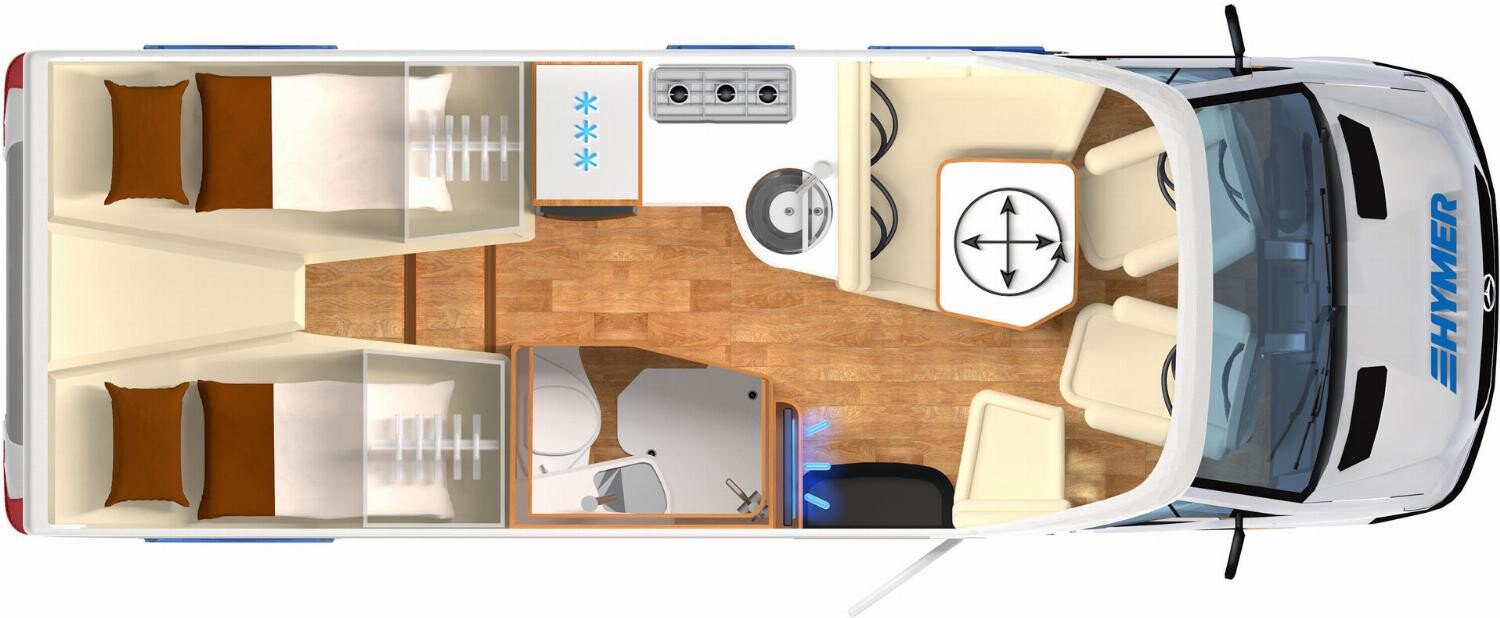 Grundriss Hymer B-Klasse MC T 600 neues Facelift - MJ2026 !!!