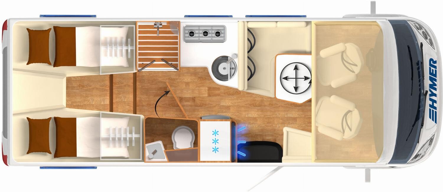 Grundriss Hymer B-Klasse MC I 680 über 40.000 Preisvorteil !!!