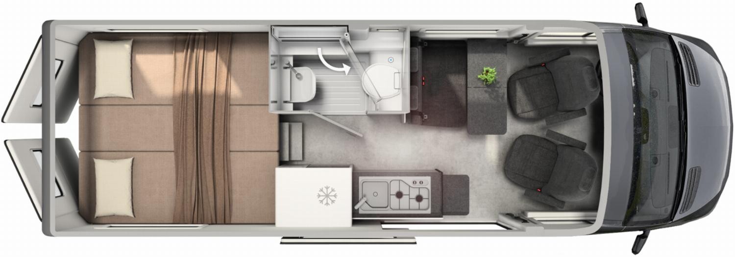Grundriss Hymer Grand Canyon S 700 4x4,Lithium-Paket,Winterpaket