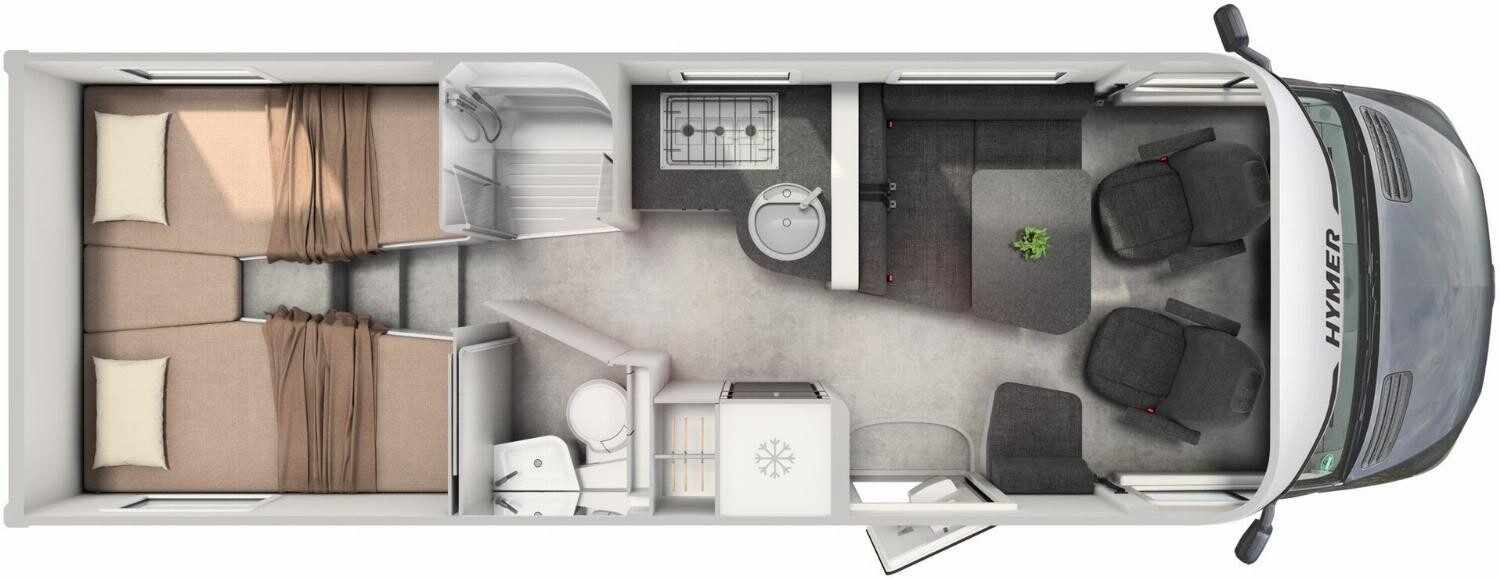 Grundriss Hymer B-Klasse ML T BlackLine 780 Arktis+Lithiumpaket