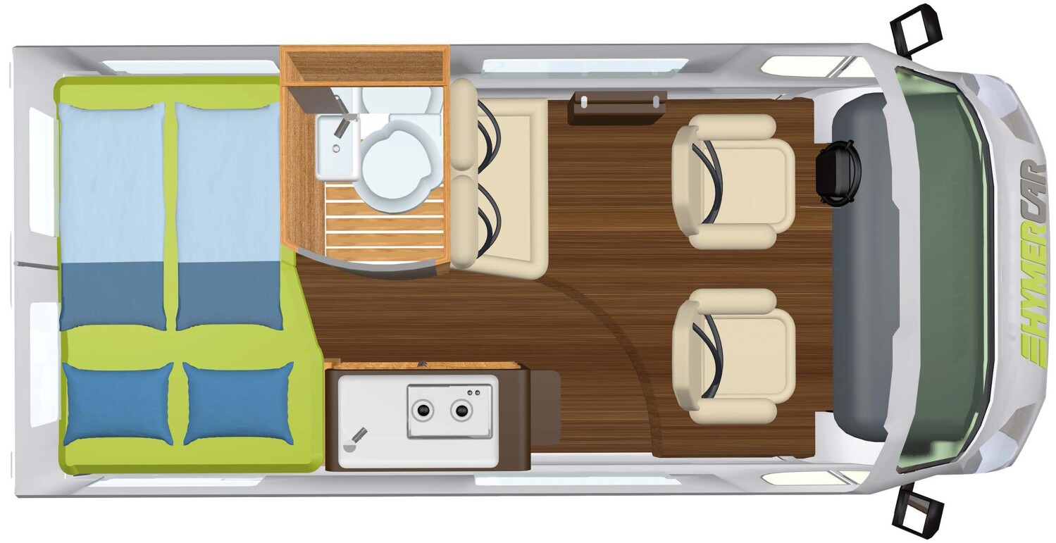 Grundriss Hymer Ayers Rock Fiat Solar,Lithium,Dieselheizung, AHK