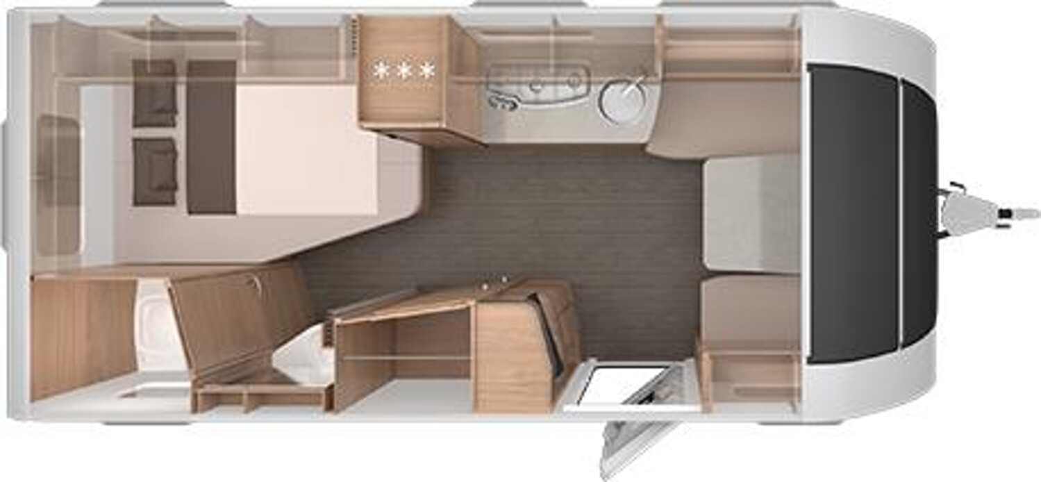 Grundriss Knaus Südwind 500 UF Mover, Klima, Fußbodenheizung