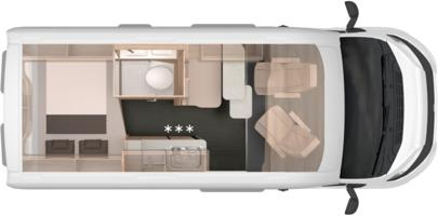 Grundriss Knaus BoxStar 540 Road Markise, Navi + RFK, Fahrradträger