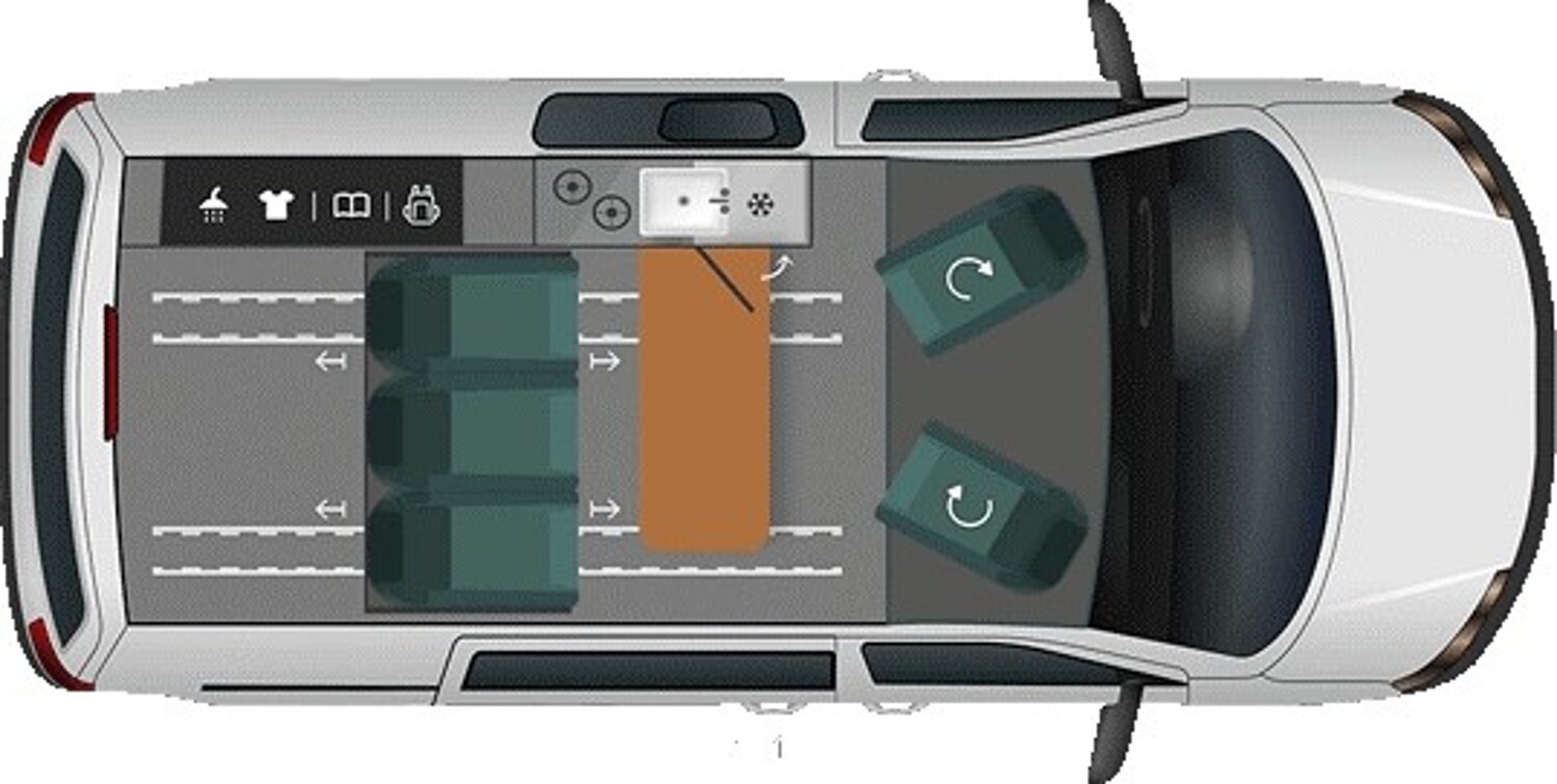 Grundriss Panama P 10S Automatik, Solar, AHK, PortaPotti, CarPlay