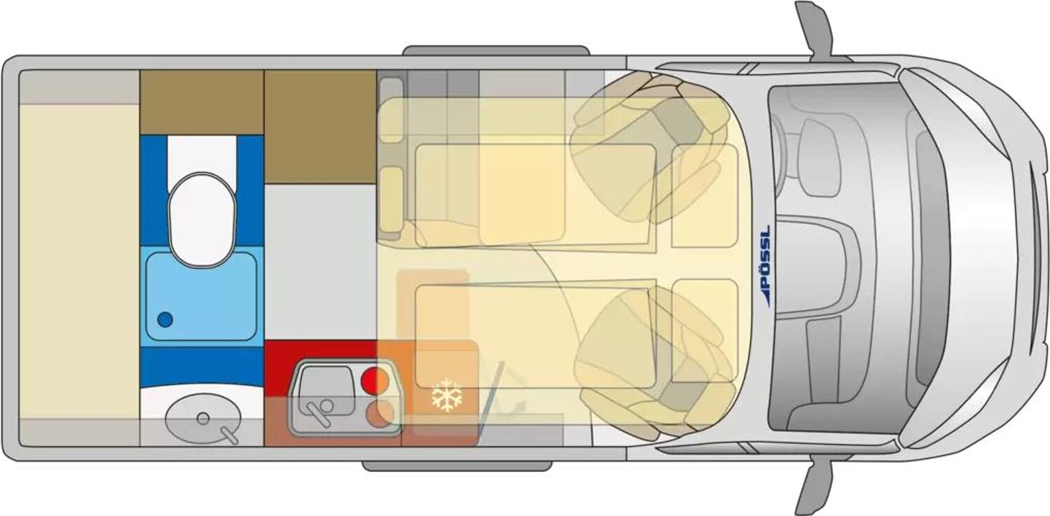 Grundriss Pössl Vario 545 Citroen 165 PS H-Line, All-in-Paket uvm.