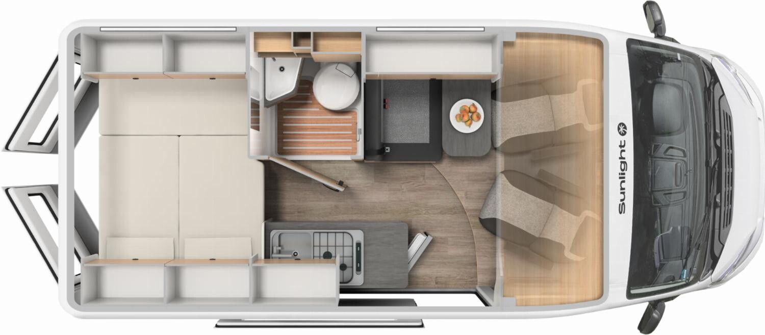 Grundriss Sunlight Cliff 540 Markise, AWT isoliert & beheizt