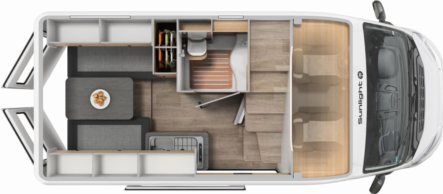 Grundriss Sunlight Vanlife 540 600 Kg Zuladung !!