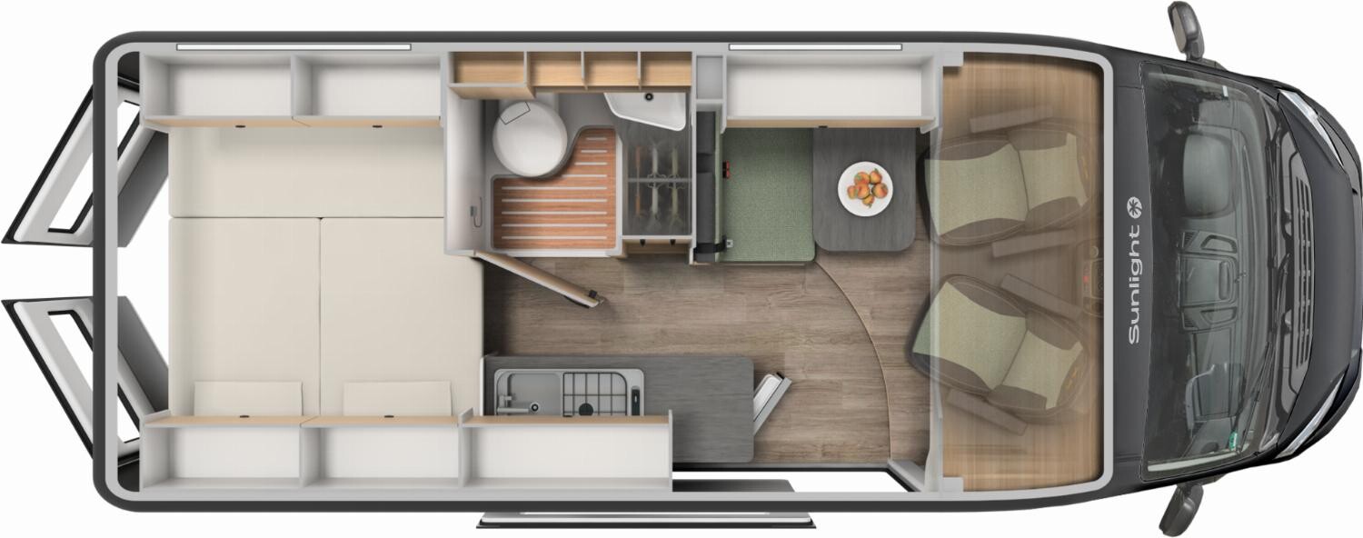 Grundriss Sunlight Cliff XX 600 Combi6E, AWT iso+beheizt,LTE-Router