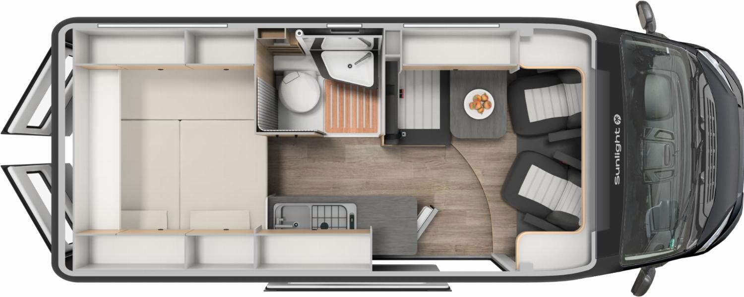 Grundriss Sunlight Cliff X 600 LTE-Antenne+ACC+Digitalpaket+Combi4D