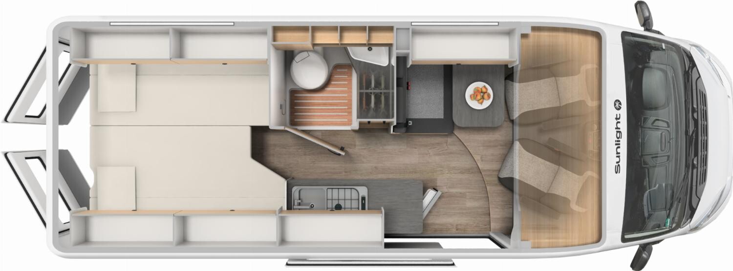 Grundriss Sunlight Cliff 640 Peugeot