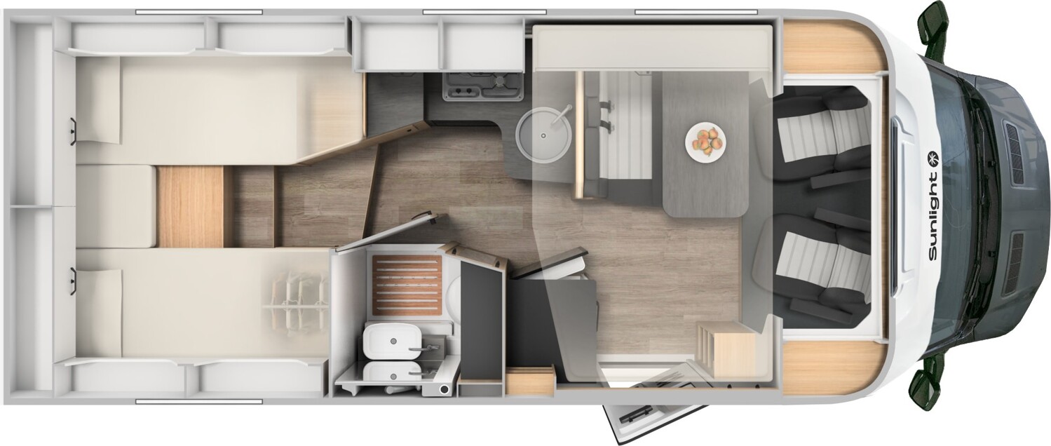 Grundriss Sunlight Adventure T Ford 670S