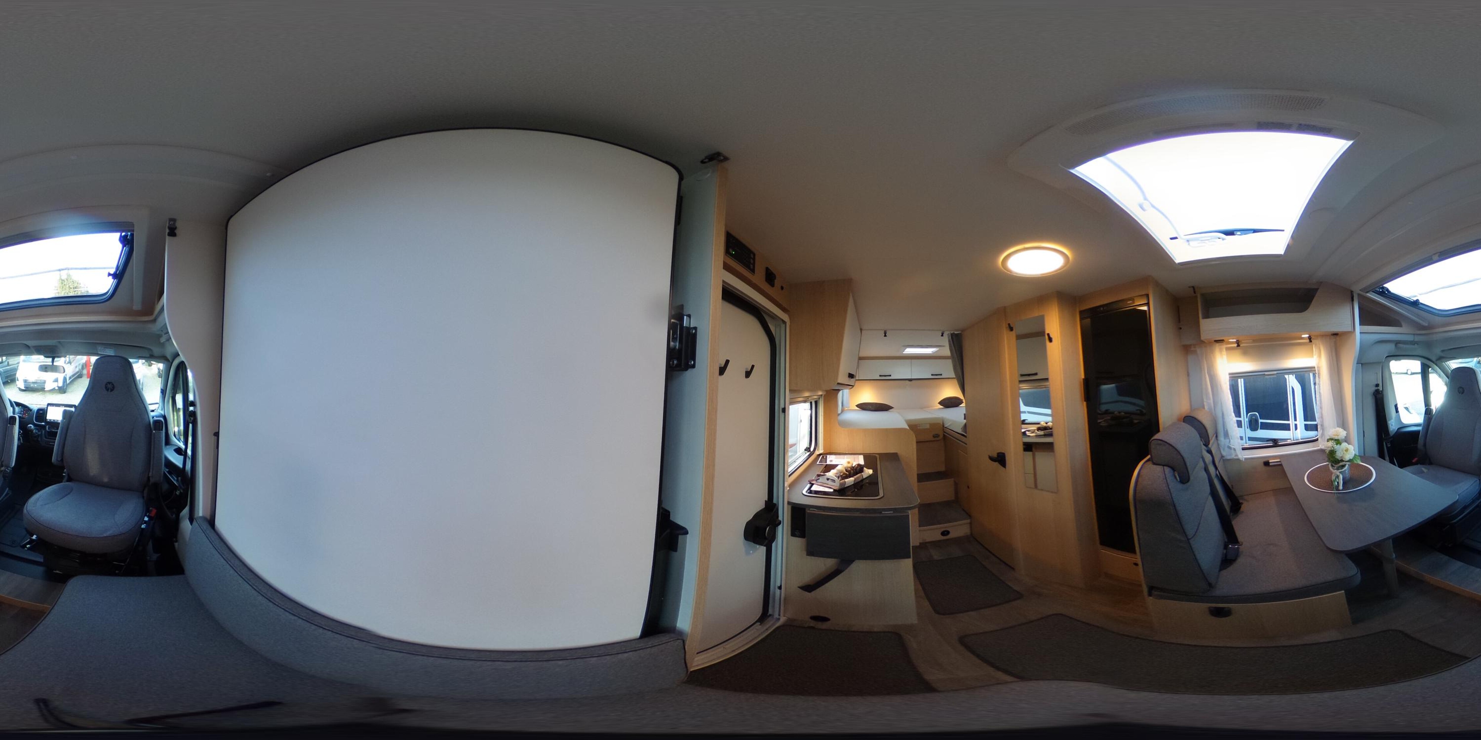 360° Ansicht Sunlight Adventure V 67S mit neuem Easy-Fold-Zusatzbett !