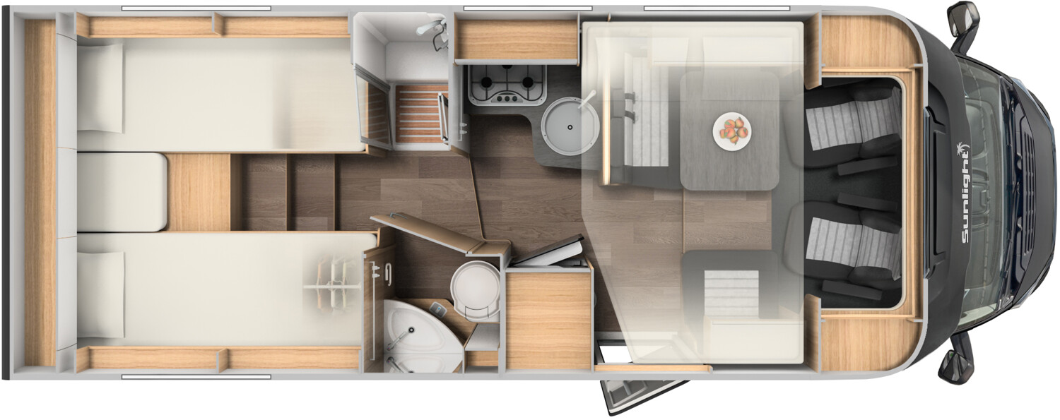 Grundriss Sunlight T XV 68 Hubbett,Solar,Wechselrichter